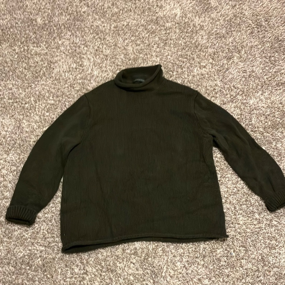 J. Crew Green Turtleneck Sweater Soft Knit